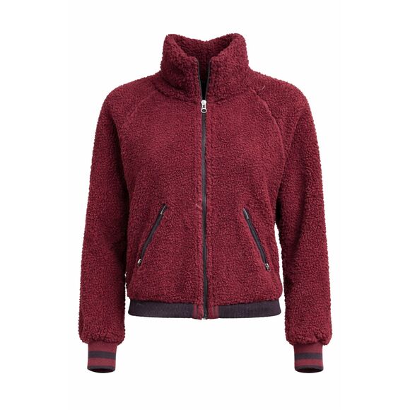 Joy Lab Jackets & Blazers - Joy Lab Sherpa Fleece Jacket Burgundy Zip Up Size Large Cozy Teddy Jacket